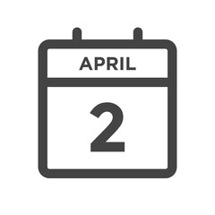 April 2 Calendar Day or Calender Date for Deadline and Appointment