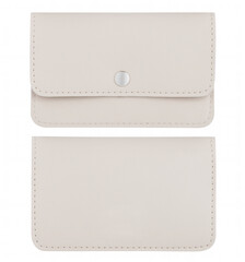 Fototapeta premium leather label isolated on white