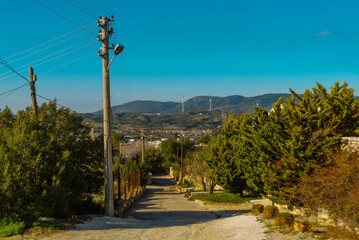 DATCA, MUGLA, TURKEY: Beautiful landscape in Eski Datca on a sunny day.