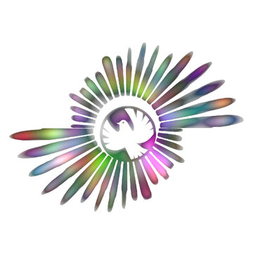 Símbolo de la paz (arcoiris). © MirBer