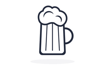 Beer icon. Vector illustration. Flat style element.