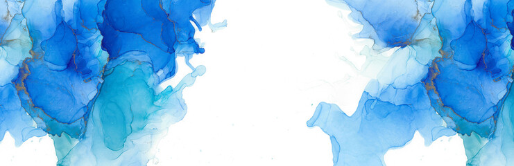 Abstract alcohol ink marble design background ink texture blue