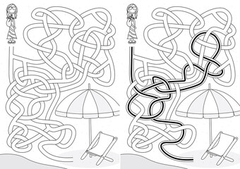 Obraz premium Happy kid maze