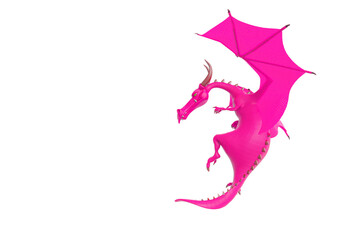 strawberry dragon is floating with copy space