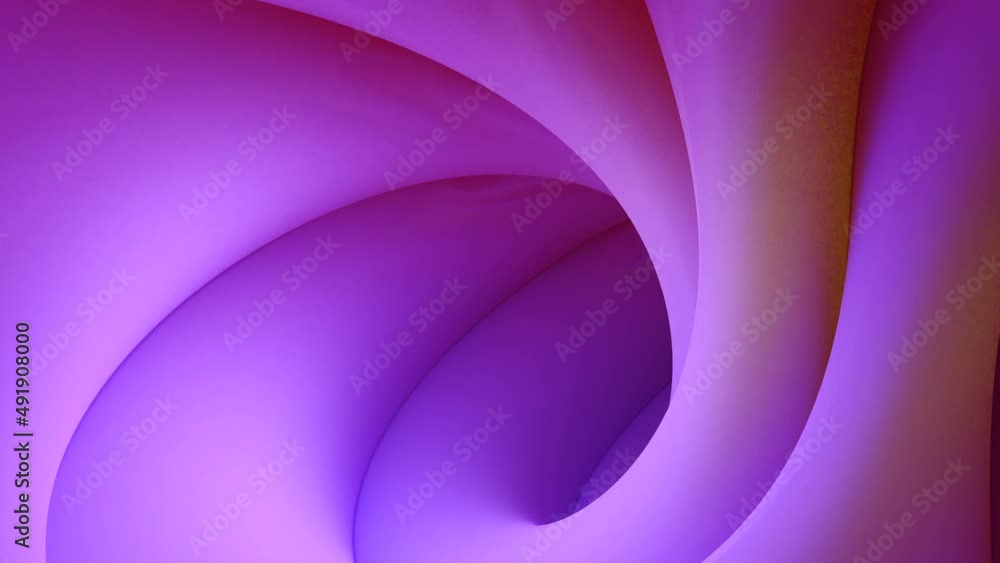 Poster moving tunnel background, seamless loop. design. flowing slowly inside soft endless bending tunnel.