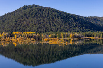 Scenic Autumn Landscape in Grand Teton National Park Wyoming