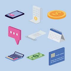 financial and business icons