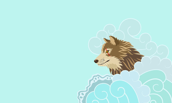 wolf in the clouds wallpapers mint color