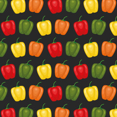Peppers background vegetables food concept illustration vector template