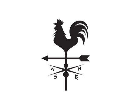 Rooster with arrow illustration vector