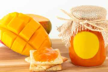 Mango jelly. Homemade mango jam