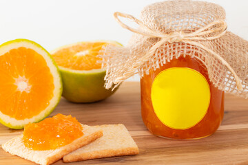 Orange jelly. Homemade orange jam