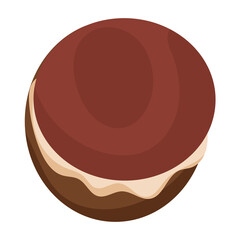 Isolated colored cupcake birthday dessert Vector