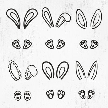 Bunny Feet And Ears Bundle SVG, Easter Bunny svg, Bunny Bundle svg, Easter SVG Bundle, Easter Shirt SVG, Easter Gift For Her Svg, Girl Gift