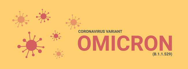 Coronavirus Covid-19 variant Omicron vector illustration. B.1.1.529 vector illustration.