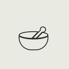 Mortar  vector icon illustration sign