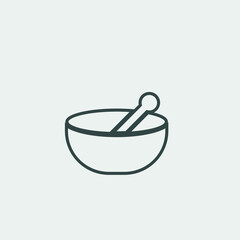 Mortar  vector icon illustration sign