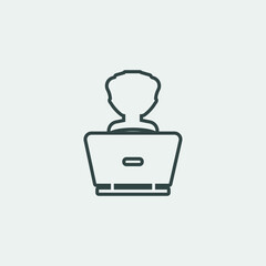 Programmer  vector icon illustration sign