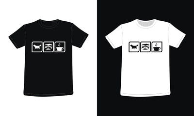 Dogs books and coffee T-shirt for men women and kids