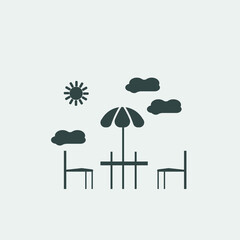 Terrace vector icon illustration sign