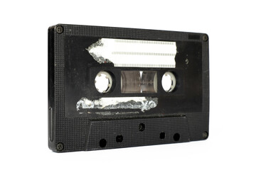 Vintage Cassette tape isolated on a white background