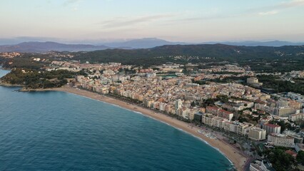 survol de Lloret de mar en catalogne sur la costa brava