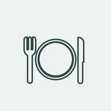 Dinner vector icon illustration sign