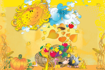 Obraz na płótnie Canvas autumn yellow lanscape
