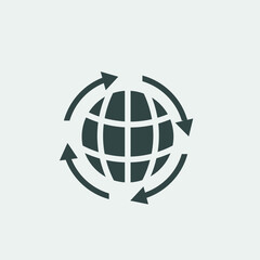 Global vector icon illustration sign
