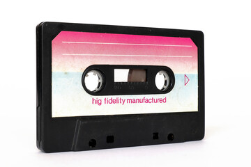 Obraz premium Vintage Cassette tape isolated on a white background