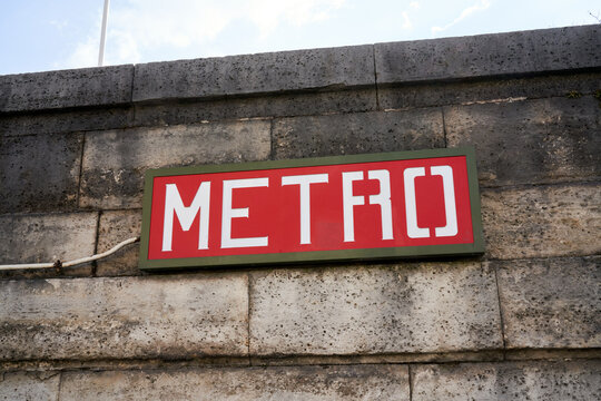 Metro Sign Paris France