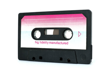 Vintage Cassette tape isolated on a white background