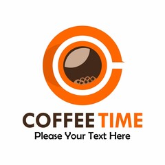 Coffee time logo template illustration
