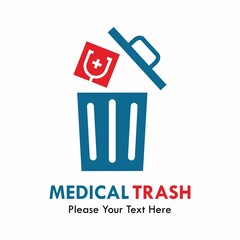 Medical trash logo template illustration