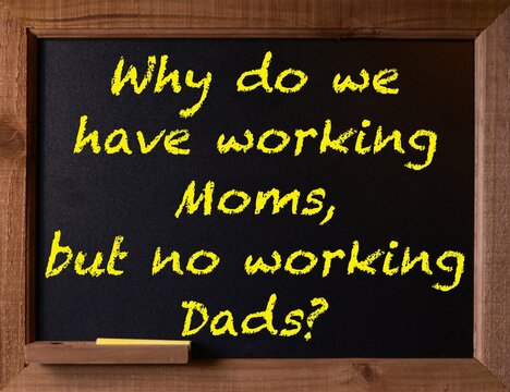 Chalkboard Message about preconceived opinions on parenting.  