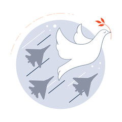 Anti war movement concept. Peace and nonviolence as an idea