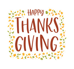 Happy Thanksgiving, Happy Thanksgiving Background, Thanksgiving Banner, Autumn Background, American Holiday Vector Illustration Background