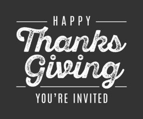 Thanksgiving Dinner, Holiday Invitation, Happy Thanksgiving, Happy Thanksgiving Background, Thanksgiving Banner, Autumn Background, American Holiday Vector Illustration Background