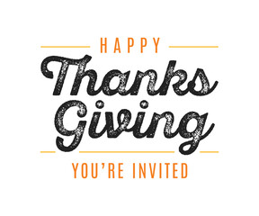 Thanksgiving Dinner, Holiday Invitation, Happy Thanksgiving, Happy Thanksgiving Background, Thanksgiving Banner, Autumn Background, American Holiday Vector Illustration Background