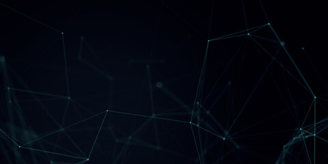 Abstract beautiful geometric background. Abstract plexus futuristic, polygonal space with a dark background. Plexus fantasy. Abstract technology