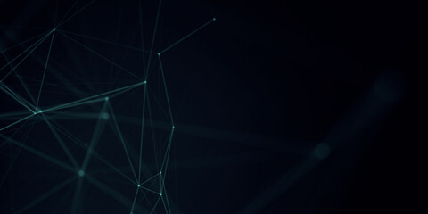 Abstract beautiful geometric background. Abstract plexus futuristic, polygonal space with a dark background. Plexus fantasy. Abstract technology