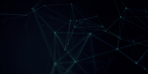 Abstract beautiful geometric background. Abstract plexus futuristic, polygonal space with a dark background. Plexus fantasy. Abstract technology