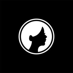 logo women beauty , logo abstract women , Female Face In Circle Shape , Style Face Women Logo Design Template Illustration, Female, Graphic, Vector