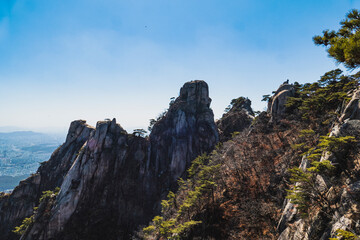 landscape with sky- Bukhansan national park, Seoul Korea