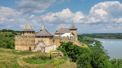 Khotyn fortress in Chernivtsi region of Ukraine