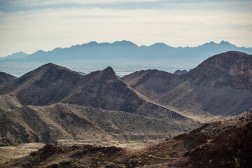 Fototapeta na wymiar An overlooking view of nature in Yuma, Arizona