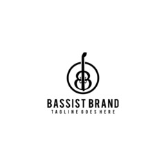 BB initial bassist logo design