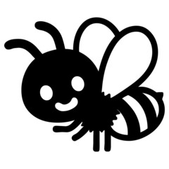 Flying bee symbol icon
