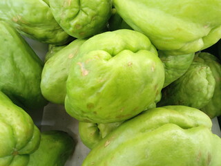 Fototapeta premium fresh chayote sold in the market