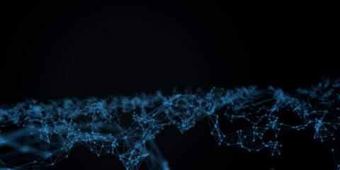 Abstract beautiful geometric background. Abstract plexus futuristic, polygonal space with a dark background. Plexus fantasy. Abstract technology